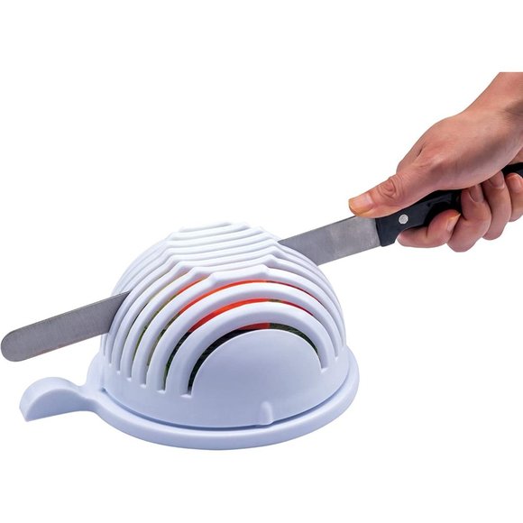 Salad Maker Cutter Chopper Bowl Strainer Cutting Board Easy Fast Fruit Vegetable - Picture 2 of 4